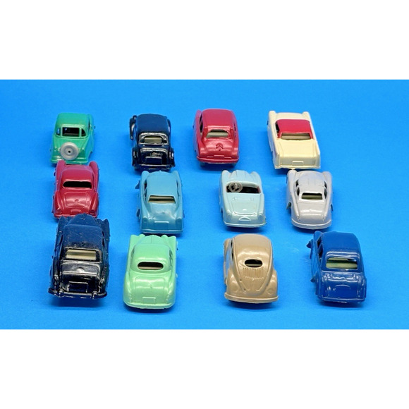 1950s INGAP Italy Set 12 Plastic cars,Various Models Numbered 1-12 Train Scenery - Picture 7 of 16